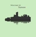 Tainan, Taiwan city silhouette