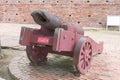 Ancient Cannons at Anping Old Fort Fort Zeelandia in Tainan, Taiwan. was a fortress built over ten years from 1624 to 1634 Royalty Free Stock Photo