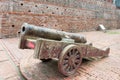 Ancient Cannons at Anping Old Fort Fort Zeelandia in Tainan, Taiwan. was a fortress built over ten years from 1624 to 1634 Royalty Free Stock Photo