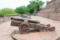 Ancient Cannons at Anping Old Fort Fort Zeelandia in Tainan, Taiwan. was a fortress built over ten years from 1624 to 1634 Royalty Free Stock Photo