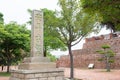 Monument of Anping Old Fort Fort Zeelandia in Tainan, Taiwan. was a fortress built over ten years from 1624 to 1634 Royalty Free Stock Photo