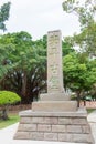 Monument of Anping Old Fort Fort Zeelandia in Tainan, Taiwan. was a fortress built over ten years from 1624 to 1634 Royalty Free Stock Photo