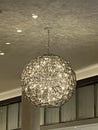 Taipa Cotai Resorts Macau City of Dreams COD Hotel Hallway Cool Lighting Ambience Ball Chandelier Lamp  Sphere Lights Interior Royalty Free Stock Photo