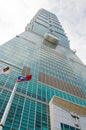 Taipei 101 building and Taipei city during sunset at Taiwan Royalty Free Stock Photo