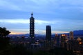 Taipei 101 building and Taipei city Royalty Free Stock Photo