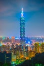 Taipei city skyline at night in Taiwan Royalty Free Stock Photo