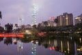 Taipei city skyline night, Taiwan Royalty Free Stock Photo