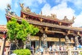 Taipei City, Taiwan - November 22, 2016: Lungshan Temple of Manka is a Buddhist temple in Wanhua District, Taipei, Taiwan. The te