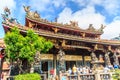 Taipei City, Taiwan - November 22, 2016: Lungshan Temple of Manka is a Buddhist temple in Wanhua District, Taipei, Taiwan. The te