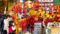 Chinese New Year, New Year`s goods street, people, choice, Spring Festival, Spring Festival ornaments