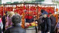 Chinese New Year, New Year`s goods street, people, choice, Spring Festival, Spring Festival ornaments
