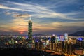 Taipei City View at Night Royalty Free Stock Photo