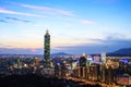 Taipei City View at Night Royalty Free Stock Photo