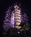 TAIPEI 101 fireworks Royalty Free Stock Photo