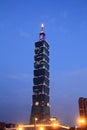 Taipei 101, high rise building in Taipei, Taiwan, ROC night scene Royalty Free Stock Photo