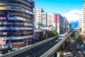 Taipei MRT train and street view.