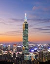 Taipei night scene Royalty Free Stock Photo