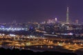 A taipei night scene at Jiantan Mountain Royalty Free Stock Photo