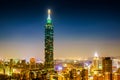 Taipei 101 night view Royalty Free Stock Photo