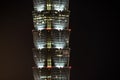 Taipei 101 night view of which is visible from Xiangshan Taipei Royalty Free Stock Photo