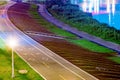 Taipei riverside park cycling path Royalty Free Stock Photo