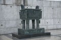 Taipei's National Palace Museum bronze tripod rain