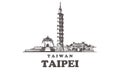 Taipei sketch skyline. Taiwan, Taipei hand drawn vector illustration