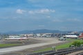 Taipei Songshan Airport. View from the MRT Wenhu line