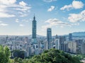 Taipei 101 tower skyline, urban landscape cityscape