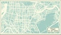 Taipei Taiwan City Map in Retro Style. Outline Map