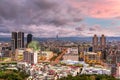 Taipei, Taiwan city skyline in the Xinyi District Royalty Free Stock Photo