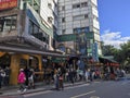 Shops and restaurants around the Yongkang street in Taipei