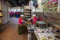 Taiwan, Taipei, Dragon Boat Festival, South Gate Market, making meat dumplings