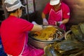 Taiwan, Taipei, Dragon Boat Festival, South Gate Market, making meat dumplings