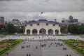 Taipei, Taiwan - Jan 2020: View from Chiang Kai Shek memorial hall square. Liberty Square and National concert hall buildings Royalty Free Stock Photo