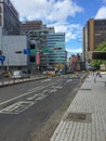 View of road traffic and buidings in the capital city Taipei, Taiwan