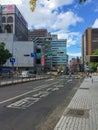 View of road traffic and buidings in the capital city Taipei, Taiwan Royalty Free Stock Photo