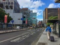 View of road traffic and buidings in the capital city Taipei, Taiwan