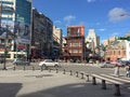 View of road traffic and buidings in the capital city Taipei, Taiwan Royalty Free Stock Photo