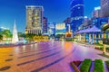 Night view of Banqiao Citizen Square and architecture