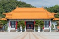 Changing of the honored guards at National Revolutionary Martyrs` Shrine Taipei Martyrs` Shrine in Taipei, Taiwan.