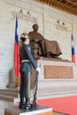 Guard of honor at Statue of Chiang Kai-shek in Chiang Kai-shek Memorial Hall. a famous tourist spot in Taipei, Taiwan