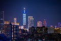 Taipei city skyline at night Royalty Free Stock Photo