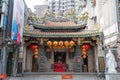 Bangka Qingshan Temple in Taipei, Taiwan. The temple was originally built in 1856 Royalty Free Stock Photo