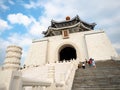 Taipei, Taiwan - May 13, 2019: A famous monument, landmark and tourist attraction erected in memory of Generalissimo Chiang Kai-