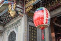 Lantern at Bangka Lungshan Temple in Taipei, Taiwan. The temple was originally built in 1738