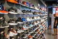 Taipei, TAIWAN - 2 Oct, 2017: Local Nike shop in Taipei, Taiwan, displays sport shoes on the shelf for sales, Taipei, Taiwan