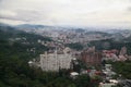 Taipei,Taiwan-October 12 ,2018:Aerial view of taiwan from cable car at taipei zoo in rainny day Royalty Free Stock Photo