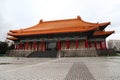 Taipei, Taiwan - October 12, 2018: The National Theater and National Concert Hall at Chiang Kai Shek memorial hall. In the rainy Royalty Free Stock Photo