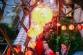 TAIPEI, TAIWAN : October 9 2023: Night Street View of the Famous Small Mountain Village, Old Town Jiufen.